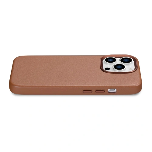 Etui iCarer Case Leather MagSafe Apple iPhone 14 Pro Max brązowy