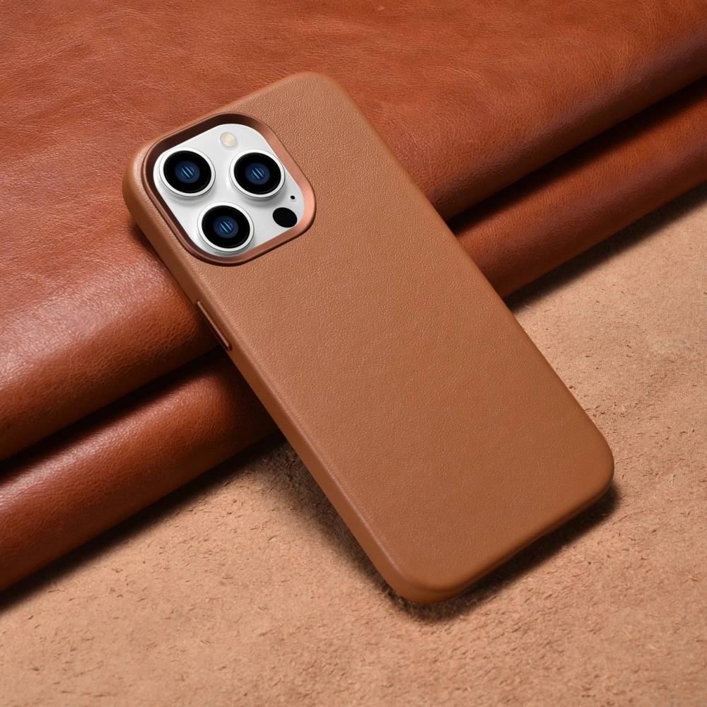 Hurtownia GSM - Etui iCarer Case Leather MagSafe Apple iPhone 14 Pro Max hnědá - ICR356 - {ean13} - Hurt