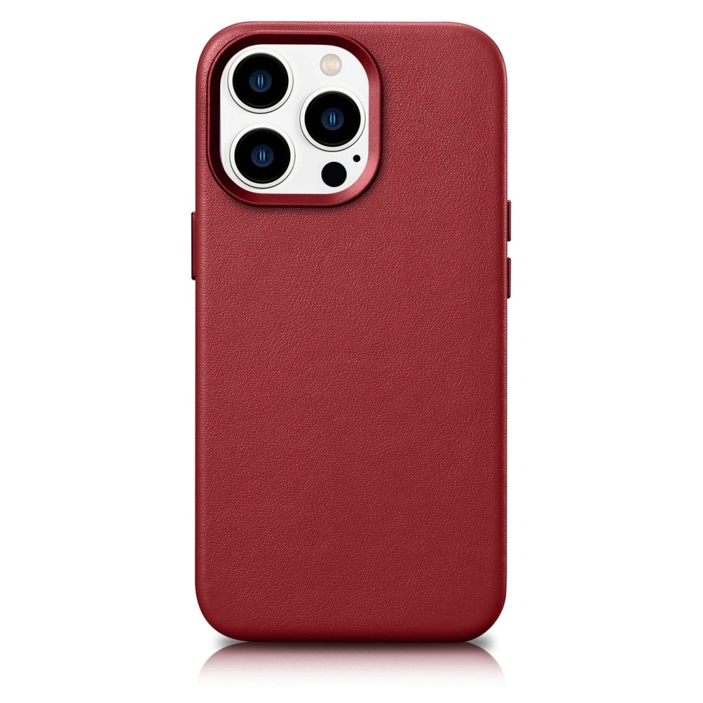 Hurtownia GSM - Etui iCarer Case Leather MagSafe Apple iPhone 14 Pro Max červená - ICR357 - {ean13} - Hurt