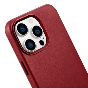 Hurtownia GSM - Etui iCarer Case Leather MagSafe Apple iPhone 14 Pro Max czerwony - ICR357 - {ean13} - Hurt