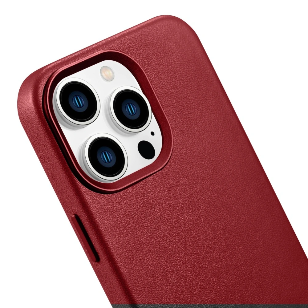 Hurtownia GSM - Etui iCarer Case Leather MagSafe Apple iPhone 14 Pro Max červená - ICR357 - {ean13} - Hurt