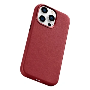 Hurtownia GSM - Etui iCarer Case Leather MagSafe Apple iPhone 14 Pro Max czerwony - ICR357 - {ean13} - Hurt