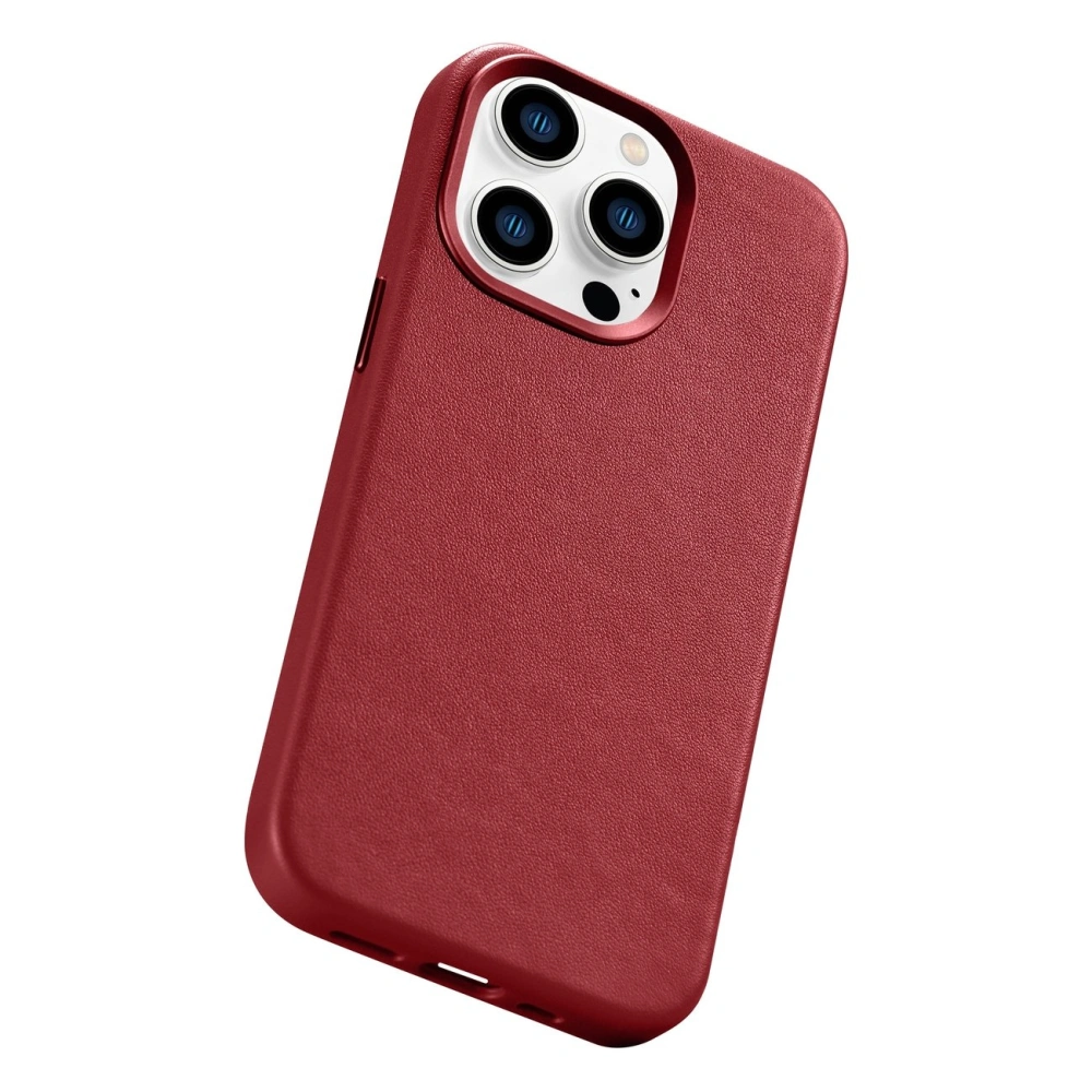 Hurtownia GSM - Etui iCarer Case Leather MagSafe Apple iPhone 14 Pro Max červená - ICR357 - {ean13} - Hurt
