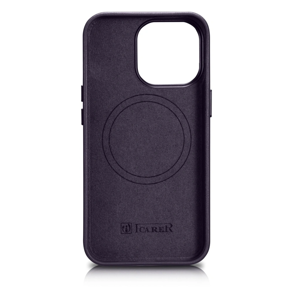 Hurtownia GSM - Etui iCarer Case Leather MagSafe Apple iPhone 14 Pro Max tmavě fialové - ICR358 - {ean13} - Hurt