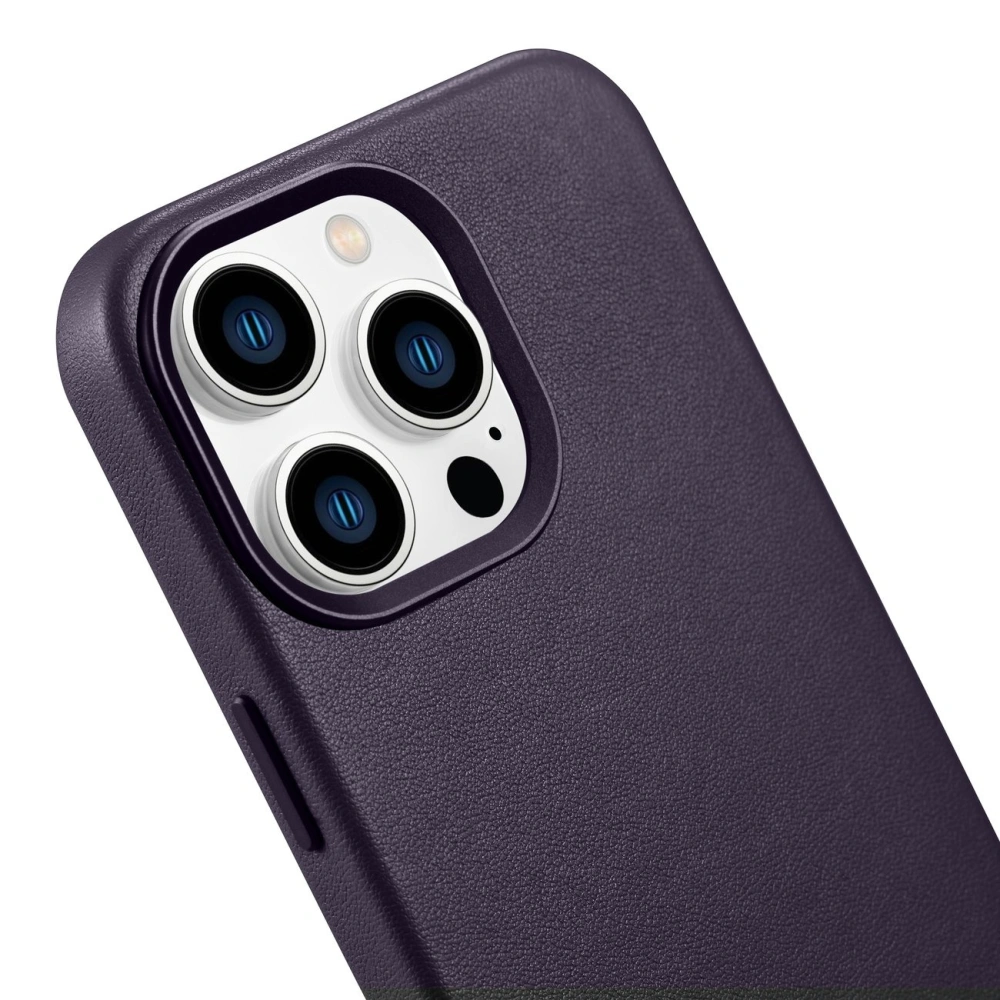 Hurtownia GSM - Etui iCarer Case Leather MagSafe Apple iPhone 14 Pro Max tmavě fialové - ICR358 - {ean13} - Hurt