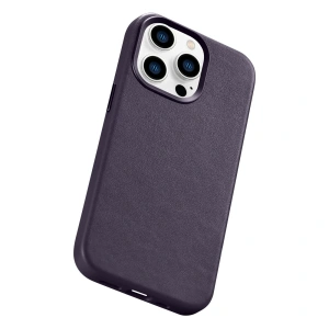 Hurtownia GSM - Etui iCarer Case Leather MagSafe Apple iPhone 14 Pro Max ciemnofioletowy - ICR358 - {ean13} - Hurt