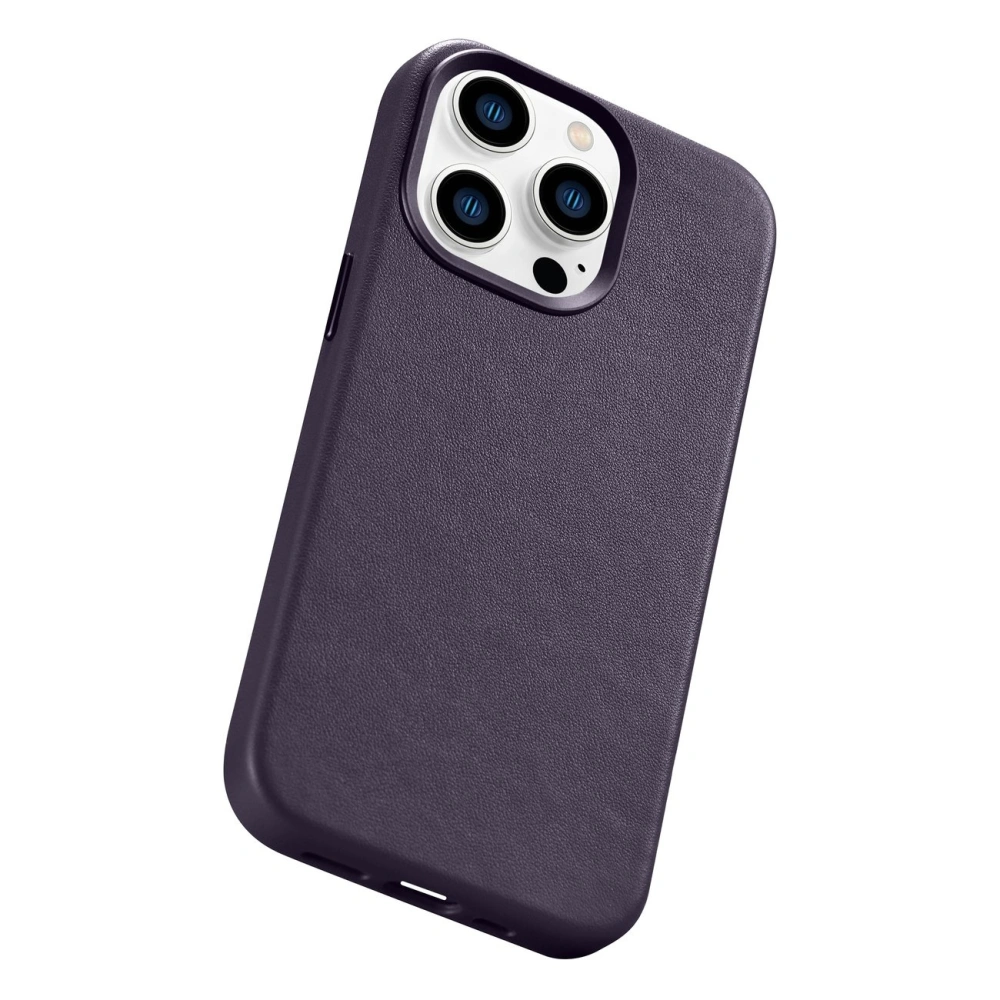 Hurtownia GSM - Etui iCarer Case Leather MagSafe Apple iPhone 14 Pro Max tmavě fialové - ICR358 - {ean13} - Hurt