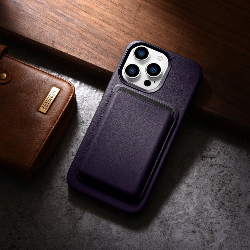 Hurtownia GSM - Etui iCarer Case Leather MagSafe Apple iPhone 14 Pro Max tmavě fialové - ICR358 - {ean13} - Hurt