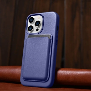Wholesale iCarer Case Leather MagSafe Apple iPhone 14 Pro Max light purple - ICR359 - {ean13} - Hurt