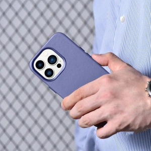 Wholesale iCarer Case Leather MagSafe Apple iPhone 14 Pro Max light purple - ICR359 - {ean13} - Hurt