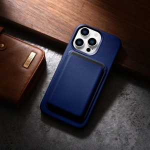 Wholesale iCarer Case Leather MagSafe Apple iPhone 14 Pro Max blue - ICR360 - {ean13} - Hurt