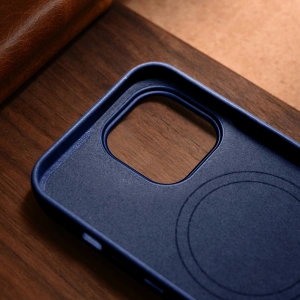 Wholesale iCarer Case Leather MagSafe Apple iPhone 14 Pro Max blue - ICR360 - {ean13} - Hurt