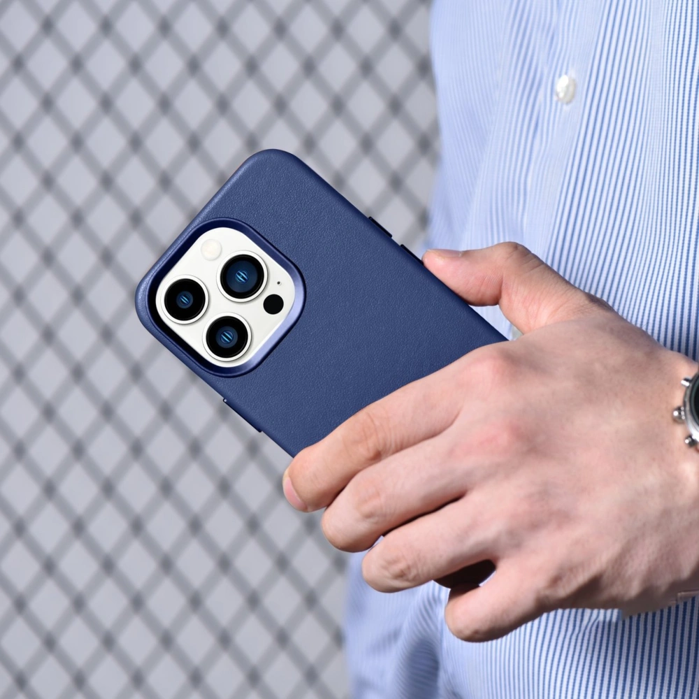 Hurtownia GSM - Case iCarer Case Leder MagSafe Apple iPhone 14 Pro Max blau - ICR360 - {ean13} - Hurt