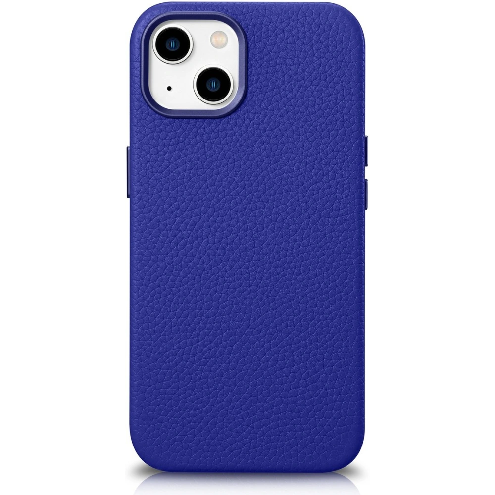 Wholesale iCarer Litchi Premium Leather MagSafe Apple iPhone 14 dark blue - ICR362 - {ean13} - Hurt