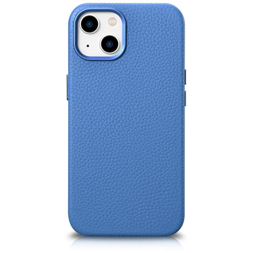 iCarer Distributor - 6975092685432 - ICR363 - iCarer Litchi Premium Leather MagSafe Apple iPhone 14 light blue - B2B homescreen