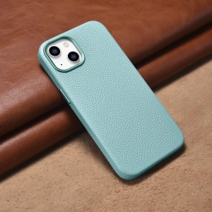 Wholesale iCarer Litchi Premium Leather MagSafe Apple iPhone 14 green - ICR364 - {ean13} - Hurt