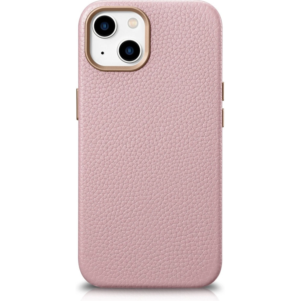 Wholesale iCarer Litchi Premium Leather MagSafe Apple iPhone 14 pink - ICR365 - {ean13} - Hurt