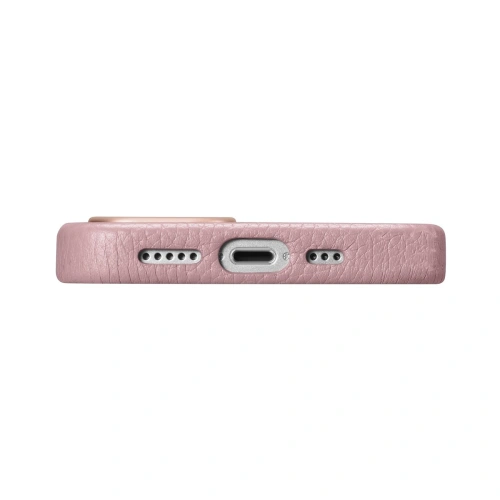 Etui iCarer Litchi Premium Leather MagSafe Apple iPhone 14 różowy