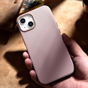 Wholesale iCarer Litchi Premium Leather MagSafe Apple iPhone 14 pink - ICR365 - {ean13} - Hurt
