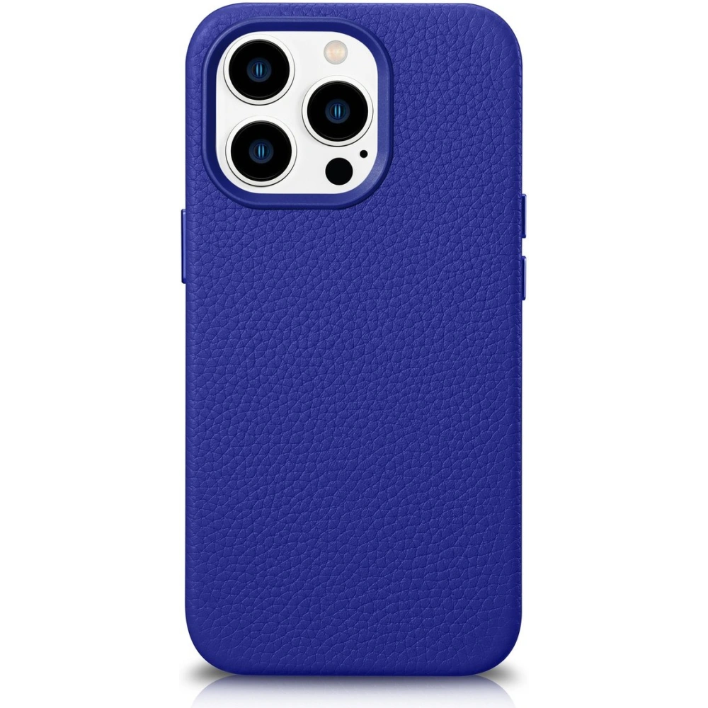 Wholesale iCarer Litchi Premium Leather MagSafe Apple iPhone 14 Pro dark blue - ICR367 - {ean13} - Hurt