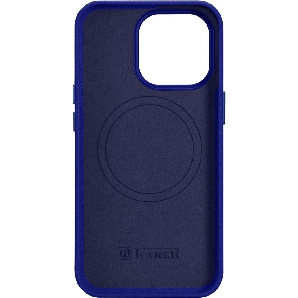 Hurtownia GSM - Etui iCarer Litchi Premium Leather MagSafe Apple iPhone 14 Pro ciemnoniebieski - ICR367 - {ean13} - Hurt