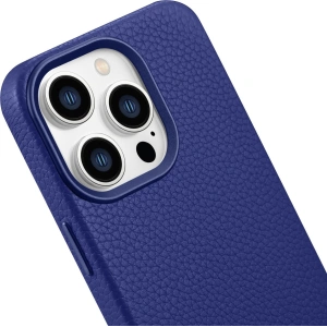 Wholesale iCarer Litchi Premium Leather MagSafe Apple iPhone 14 Pro dark blue - ICR367 - {ean13} - Hurt