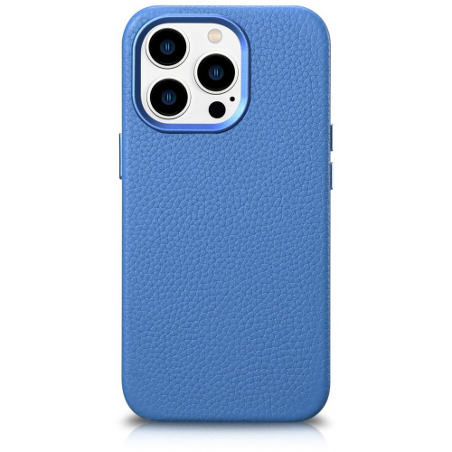 iCarer Distributor - 6975092685487 - ICR368 - iCarer Litchi Premium Leather MagSafe Apple iPhone 14 Pro light blue - B2B homescreen