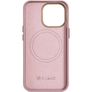 Hurtownia GSM - Etui iCarer Litchi Premium Leather MagSafe Apple iPhone 14 Pro różowy - ICR370 - {ean13} - Hurt