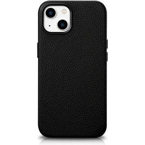 Wholesale iCarer Litchi Premium Leather MagSafe Apple iPhone 14 Plus / 15 Plus black - ICR371 - {ean13} - Hurt