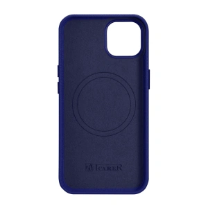 Wholesale iCarer Litchi Premium Leather MagSafe Apple iPhone 14 Plus / 15 Plus dark blue - ICR372 - {ean13} - Hurt