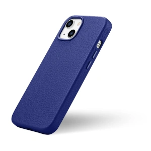 Wholesale iCarer Litchi Premium Leather MagSafe Apple iPhone 14 Plus / 15 Plus dark blue - ICR372 - {ean13} - Hurt