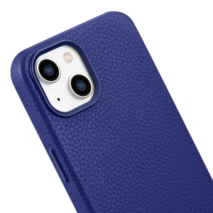 Wholesale iCarer Litchi Premium Leather MagSafe Apple iPhone 14 Plus / 15 Plus dark blue - ICR372 - {ean13} - Hurt