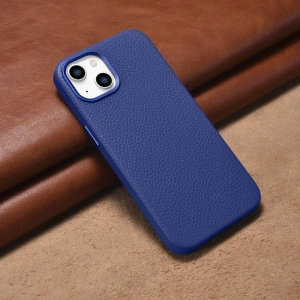 Wholesale iCarer Litchi Premium Leather MagSafe Apple iPhone 14 Plus / 15 Plus dark blue - ICR372 - {ean13} - Hurt