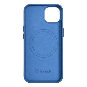 Wholesale iCarer Litchi Premium Leather MagSafe Apple iPhone 14 Plus / 15 Plus light blue - ICR373 - {ean13} - Hurt
