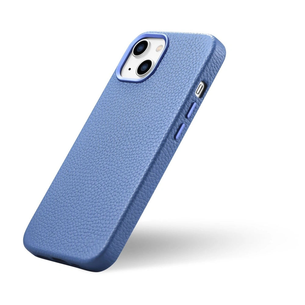 Hurtownia GSM - Etui iCarer Litchi Premium Leather MagSafe Apple iPhone 14 Plus / 15 Plus világoskék - ICR373 - {ean13} - Hurt