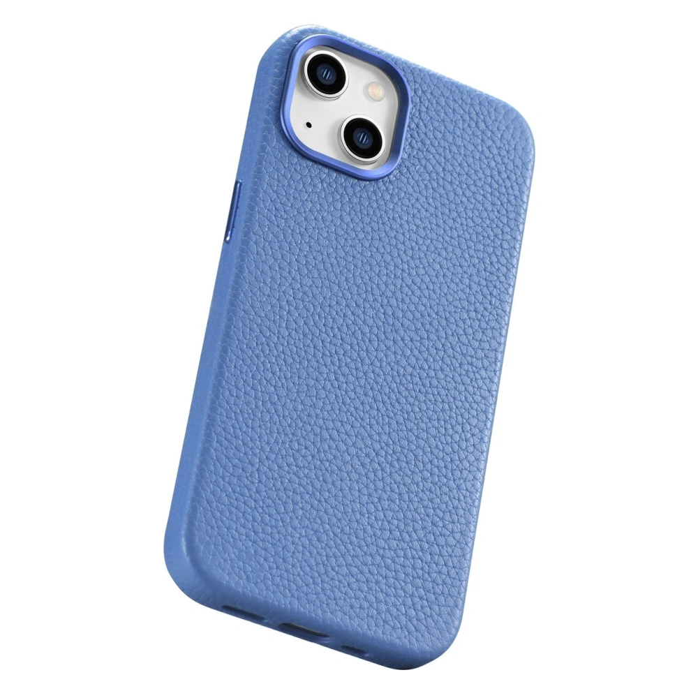 Hurtownia GSM - Etui iCarer Litchi Premium Leather MagSafe Apple iPhone 14 Plus / 15 Plus světle modrá - ICR373 - {ean13} - Hurt