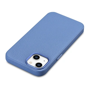 Wholesale iCarer Litchi Premium Leather MagSafe Apple iPhone 14 Plus / 15 Plus light blue - ICR373 - {ean13} - Hurt