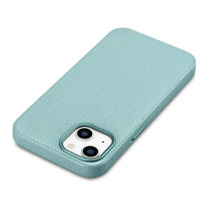 Wholesale iCarer Litchi Premium Leather MagSafe Apple iPhone 14 Plus / 15 Plus green - ICR374 - {ean13} - Hurt