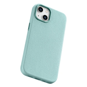 Wholesale iCarer Litchi Premium Leather MagSafe Apple iPhone 14 Plus / 15 Plus green - ICR374 - {ean13} - Hurt
