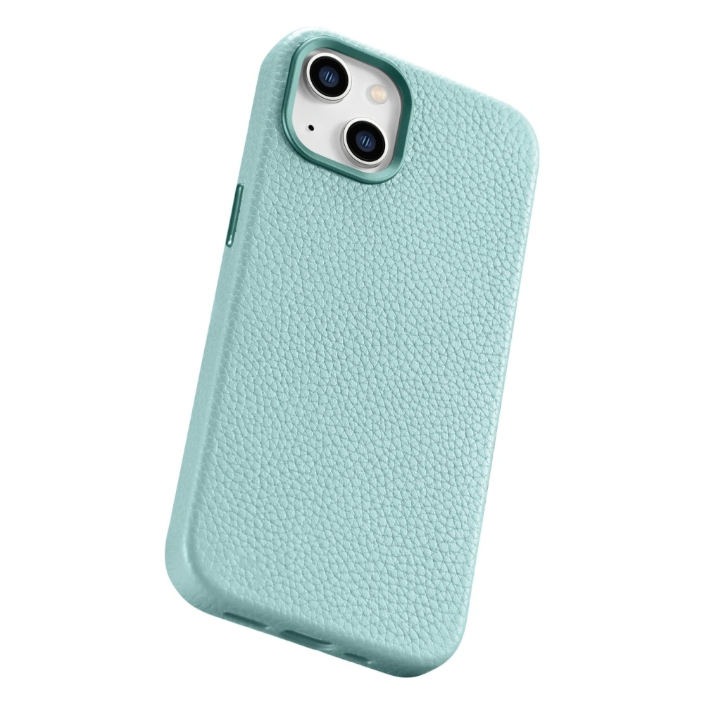 Hurtownia GSM - Etui iCarer Litchi Premium Leather MagSafe Apple iPhone 14 Plus / 15 Plus zielony - ICR374 - {ean13} - Hurt