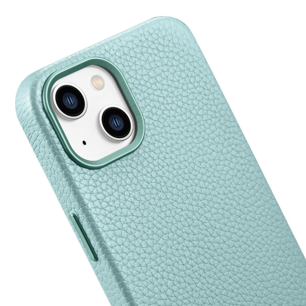 Hurtownia GSM - Etui iCarer Litchi Premium Bőr MagSafe Apple iPhone 14 Plus / 15 Plus zöld - ICR374 - {ean13} - Hurt