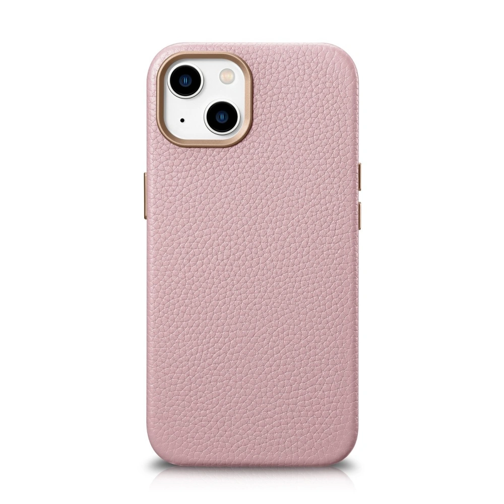 Hurtownia GSM - Etui iCarer Litchi Premium Leather MagSafe Apple iPhone 14 Plus / 15 Plus růžový - ICR375 - {ean13} - Hurt