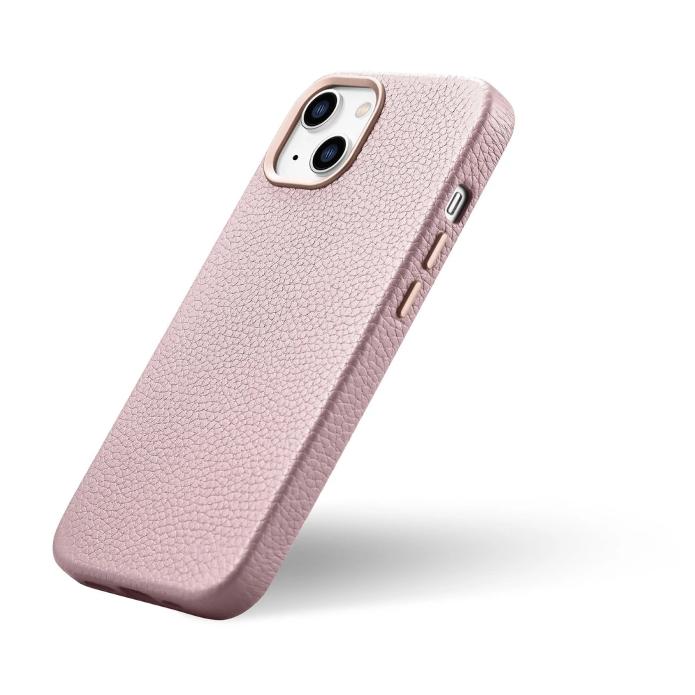Wholesale iCarer Litchi Premium Leather MagSafe Apple iPhone 14 Plus / 15 Plus pink - ICR375 - {ean13} - Hurt