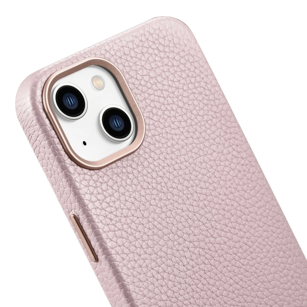 Wholesale iCarer Litchi Premium Leather MagSafe Apple iPhone 14 Plus / 15 Plus pink - ICR375 - {ean13} - Hurt