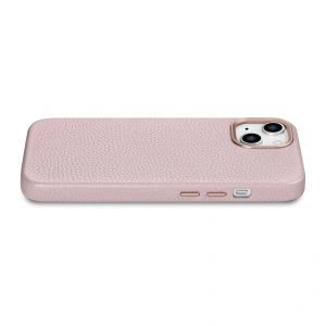 Wholesale iCarer Litchi Premium Leather MagSafe Apple iPhone 14 Plus / 15 Plus pink - ICR375 - {ean13} - Hurt
