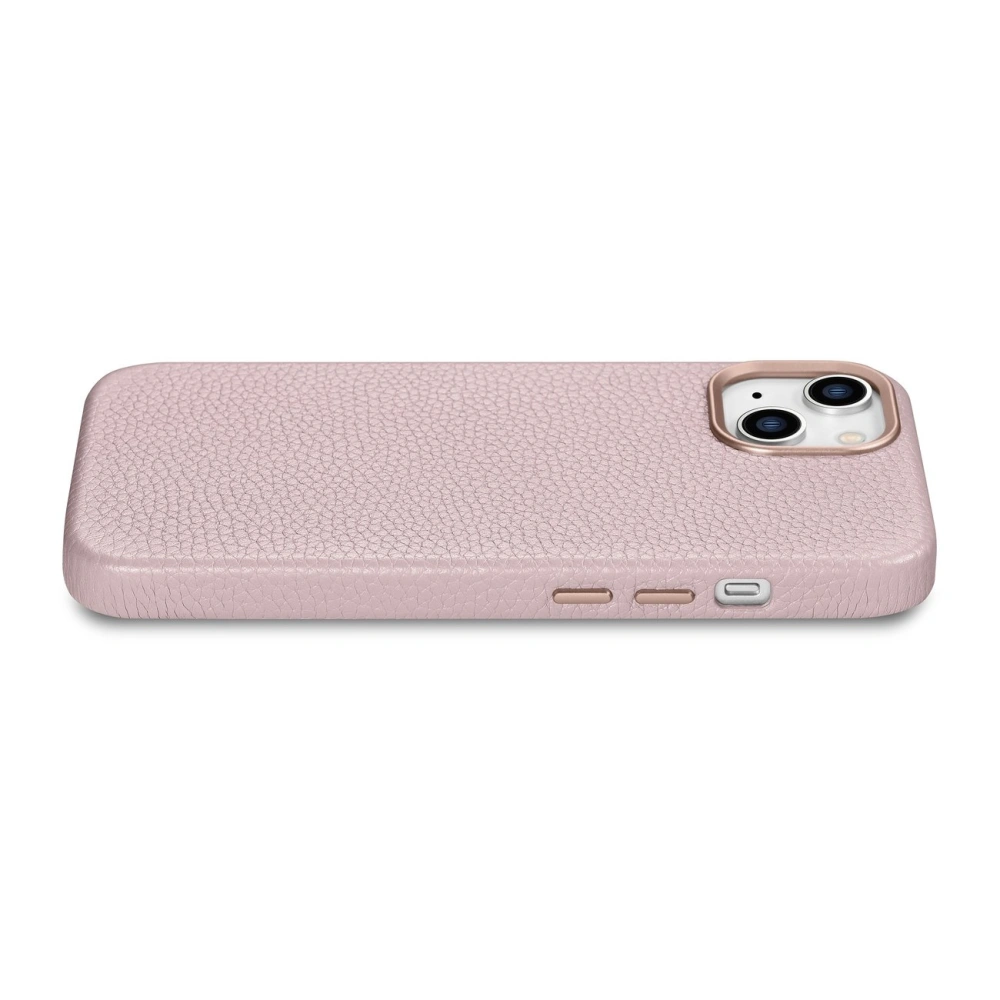 Hurtownia GSM - Etui iCarer Litchi Premium Leather MagSafe Apple iPhone 14 Plus / 15 Plus růžový - ICR375 - {ean13} - Hurt