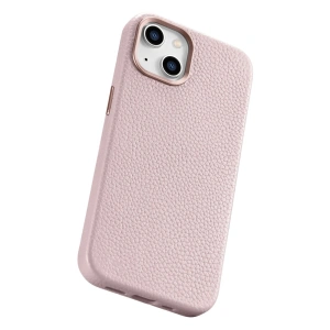 Wholesale iCarer Litchi Premium Leather MagSafe Apple iPhone 14 Plus / 15 Plus pink - ICR375 - {ean13} - Hurt