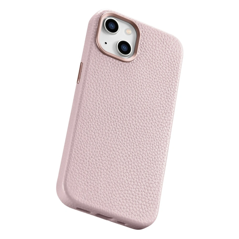 Wholesale iCarer Litchi Premium Leather MagSafe Apple iPhone 14 Plus / 15 Plus pink - ICR375 - {ean13} - Hurt