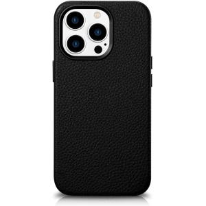 Hurtownia GSM - Etui iCarer Litchi Premium Leather MagSafe Apple iPhone 14 Pro Max czarny - ICR376 - {ean13} - Hurt