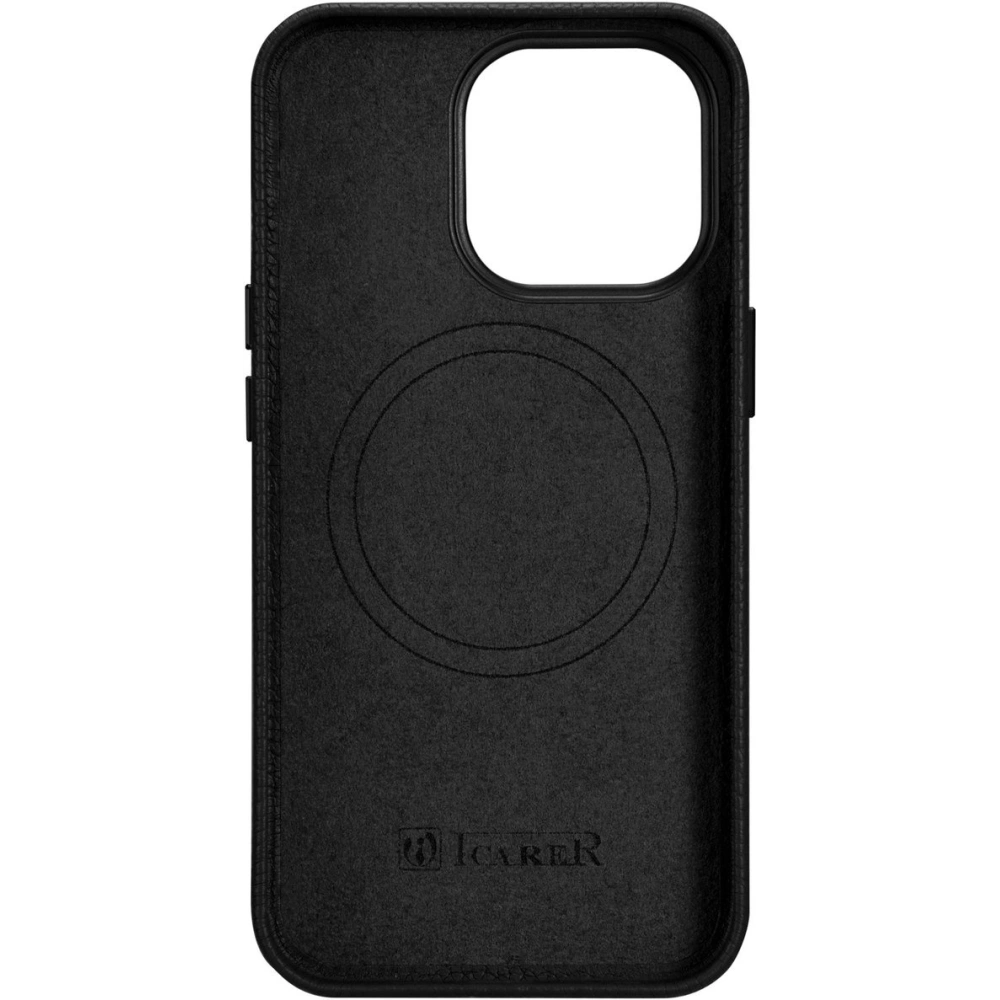 Hurtownia GSM - Case iCarer Litchi Premium Leder MagSafe Apple iPhone 14 Pro Max schwarz - ICR376 - {ean13} - Hurt